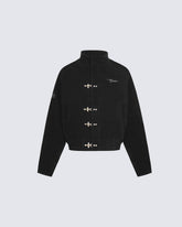 Retro Aviation Buckle Stand Collar Jacket