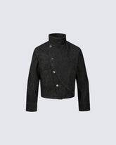 Cool Rugged Dual-Wear Raw Denim Jacket