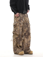 Snake Print Cargo Pants