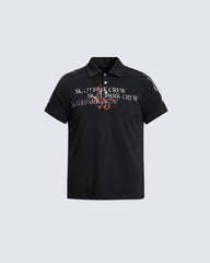 American Retro Art Print Polo Shirt