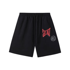 Saint Michael Angular Font Graphic Logo Sweat Shorts