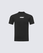 Logo Print Ribbed Knit T-Shirt