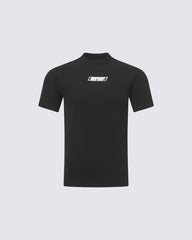 Logo Print Ribbed Knit T-Shirt