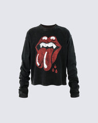 Rolling Stones Tongue Graphic Long Sleeve
