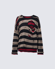 American Street Style Striped Long-Sleeved T-Shirt