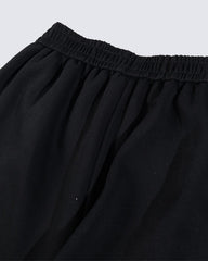 Printed Curved Seam Wide Leg Drawstring Pants