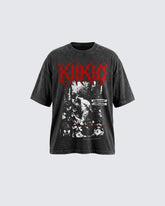 Vintage Washed Graphic Print Oversized T-Shirt