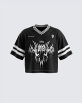 Gothic Graphic Cropped Street Jersey