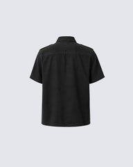 Retro Trendy Rhinestone Lapel Zipper T-Shirt