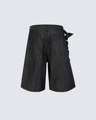 American Street Style Tactical Functional Denim Shorts
