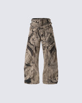 New American Double Waist Heavy Duty Denim Pants