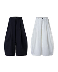 Detachable Back-Flap Wide-Leg Cargo Pants