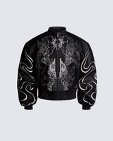 "Ascension Path" Embroidered Moto Jacket