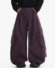 American Heavy-Duty Wide-Leg Cargo Jeans