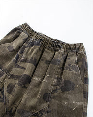 Washed Camo Multi-Pocket Cargo Pants