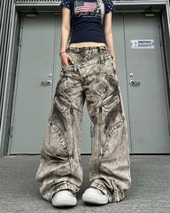 New American Double Waist Heavy Duty Denim Pants