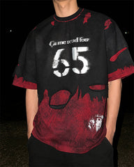 Dark Distressed Layered Streetwear T-Shirt New