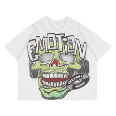 Mixed Emotion Skull Graphic Tee
