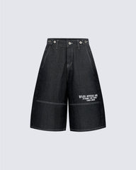 American Multi Pocket Wide Leg Denim Pants