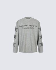 Rhinestone Star Graphic Long Sleeve Shirt