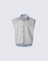 Layered Patchwork Vest Shirt