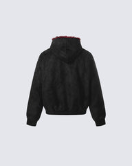 American Retro Fur-Collar Fleece-Lined Cotton Jacket