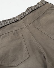American High Street Star-Patterned Wide-Leg Curved Trousers