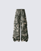 Cargo Pants with Camo Print - Stylish and Practical