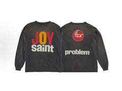 Saint Michael Joy Saint Slogan Print Vintage Sweatshirt