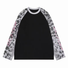 Omirad Leopard Raglan Long Sleeve Tee