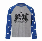 Omirad Star Raglan Waffle Long Sleeve Tee