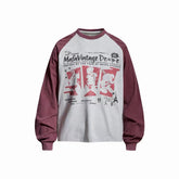 Omirad Vintage Raglan Graphic Long Sleeve T-Shirt