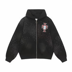 Vale Forever Classico Zip Up Hoodie Black