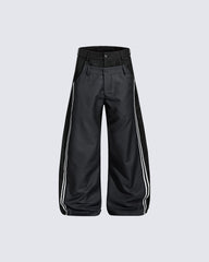 Dual-Layer Design Curved Blade Casual Pants