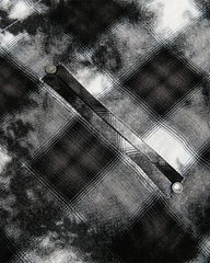 Vintage Distressed Plaid Shirt With Frayed Edges