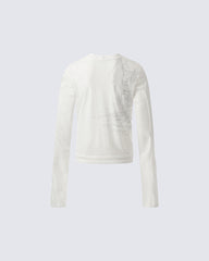 American Skeleton Texture Layered Long T-Shirt