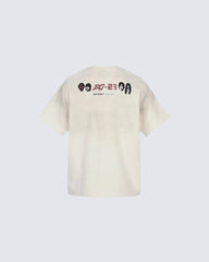 Vintage Rock Graphic Distressed Print Short Sleeve