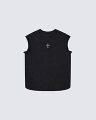 Dark Gothic Cross Sleeveless Streetwear Vest
