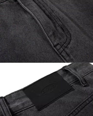 American Dark Washed Deconstructed Wide Leg Pants