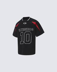 American Varsity Number Graphic Sports Jersey Tee