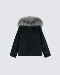 Fleece Hooded Padded Jacket