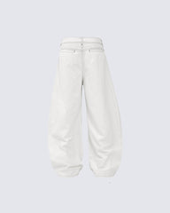 Vintage Washed Wide-Leg Denim Pants