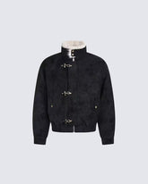 Fleece Lined Loose Fit Jacket