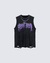 Distressed Hip-Hop Sleeveless Tank