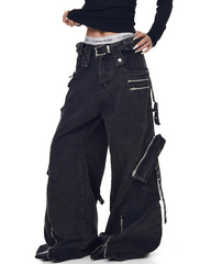 American-Style Multi-Pocket Loose-Fitting Cargo Pants