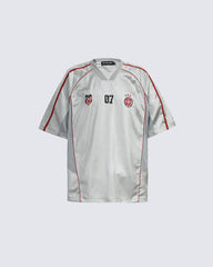 Vintage Faux Leather Soccer Jersey T-shirt