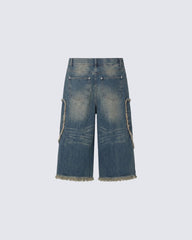 New Vintage Washed Distressed Cross Jeans