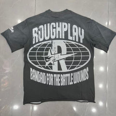 Roughplay Rockstar Skeleton Gotham City Collage Graphic Tee