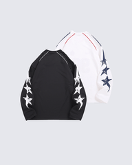 Vintage 96 Print Long Sleeve Streetwear Jersey