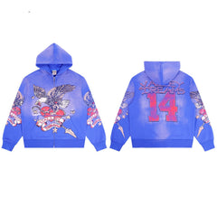 Vale Forever Blue Butterfly Archive Graphic Hoodie